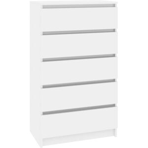 vidaXL Cassettiera Bianco Lucido 60x36x103 cm in Legno Multistrato