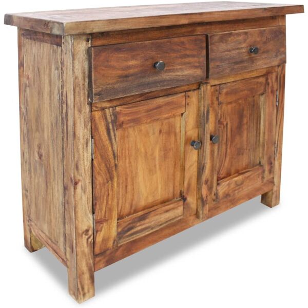 vidaxl credenza in legno massello di recupero 75x30x65 cm