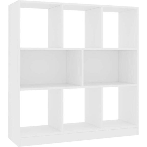 vidaxl libreria bianca 97,5x29,5x100 cm in legno multistrato