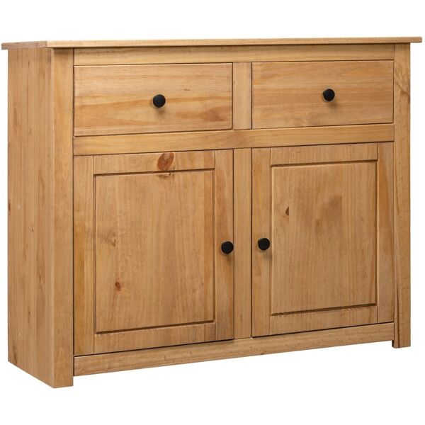 vidaxl credenza 93x40x80 cm in legno massello di pino panama range