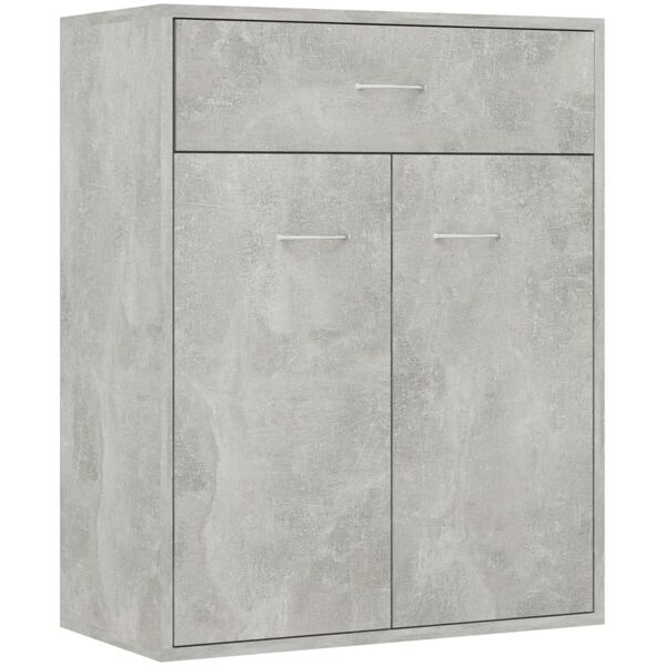 vidaxl credenza grigio cemento 60x30x75 cm in legno multistrato