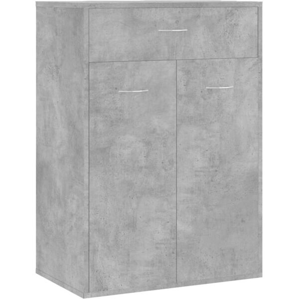 vidaxl scarpiera grigio cemento 60x35x84 cm in legno multistrato