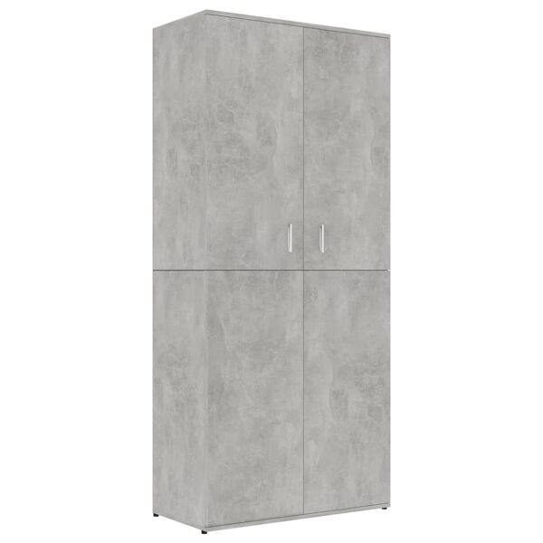 vidaxl scarpiera grigio cemento 80x39x178 cm in legno multistrato