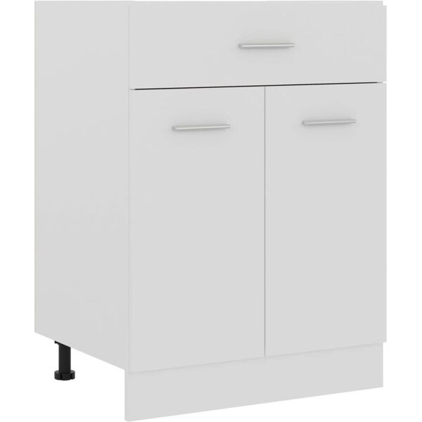 vidaxl armadio inferiore con cassetto bianco 60x46x81,5 cm multistrato