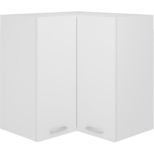 vidaxl pensile angolare bianco 57x57x60 cm in legno multistrato