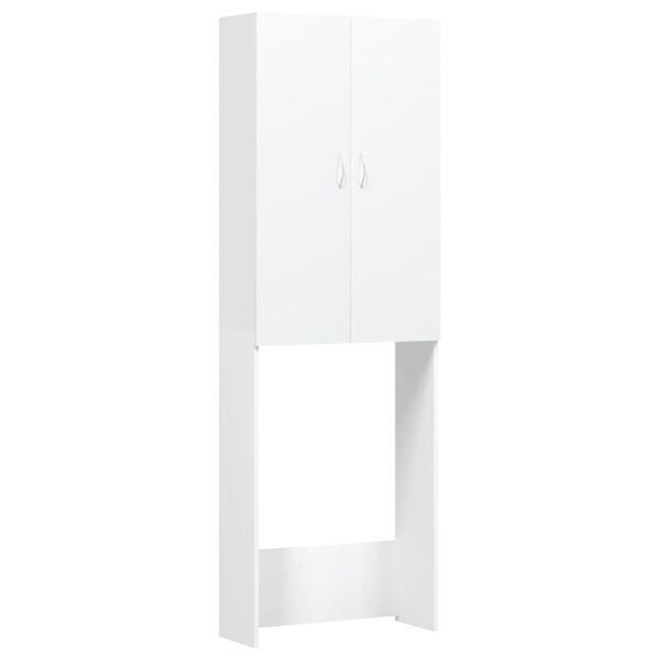 vidaxl mobile per lavatrice bianco 64x25,5x190 cm