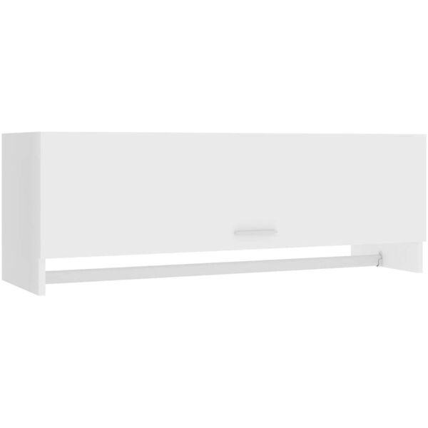 vidaxl armadio bianco 100x32,5x35 cm in legno multistrato