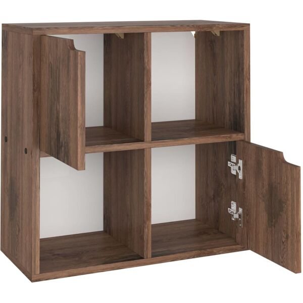 vidaxl libreria rovere fumo 60x27,5x59,5 cm in legno multistrato