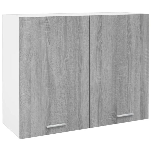 vidaxl mobile pensile grigio sonoma 80x31x60 cm in legno multistrato