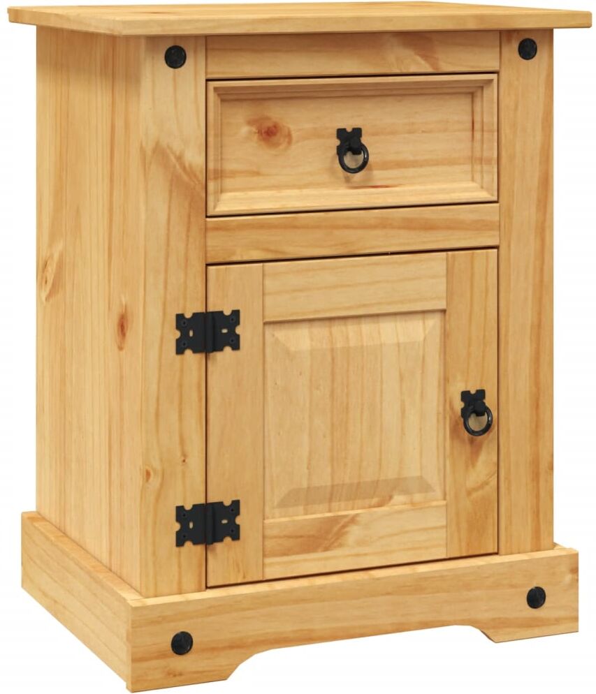 vidaxl comodino in legno di pino messicano corona range 53x39x66 cm