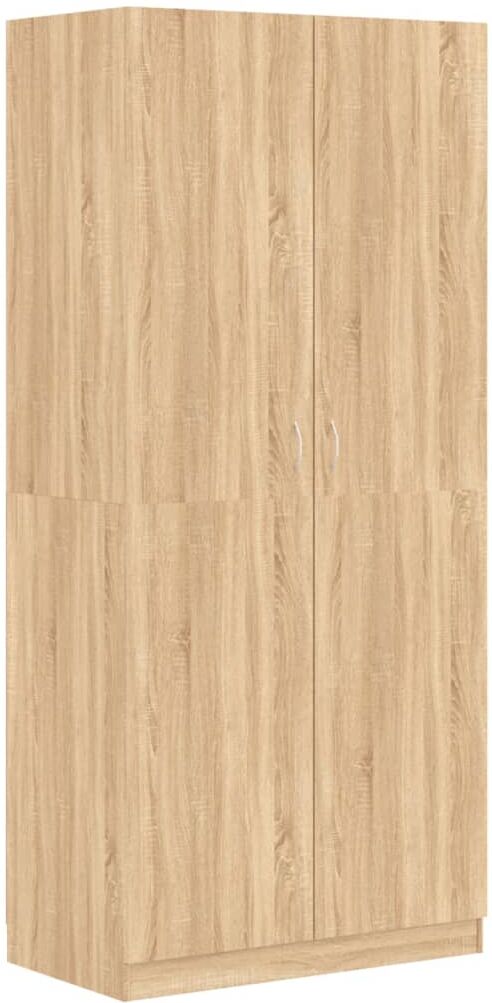 vidaxl armadio rovere sonoma 90x52x200 cm in legno multistrato