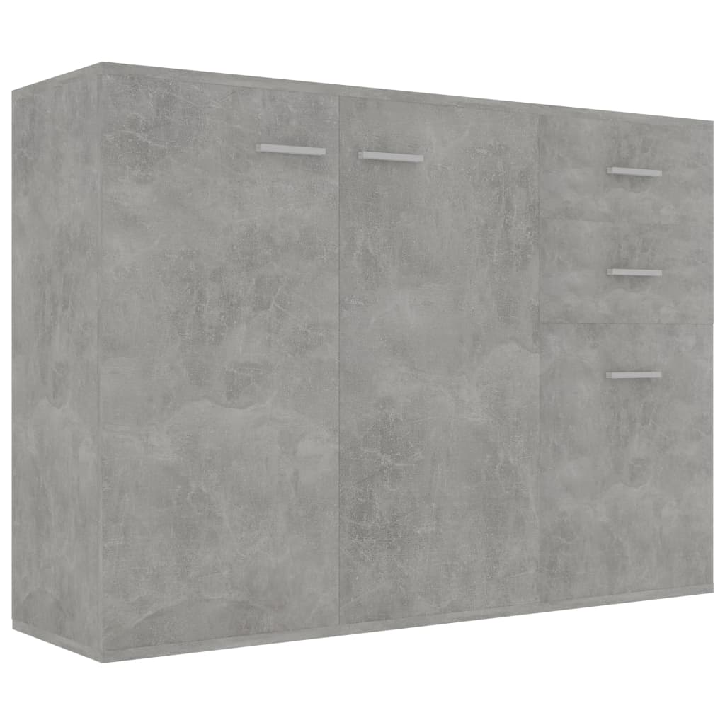 vidaxl credenza grigio cemento 105x30x75 cm in legno multistrato