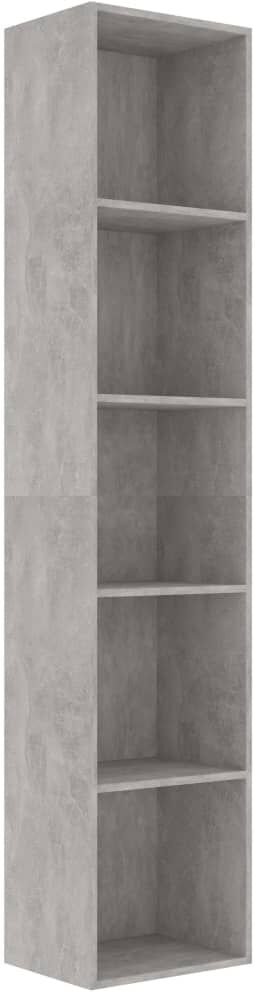 vidaxl libreria grigio cemento 40x30x189 cm in legno multistrato