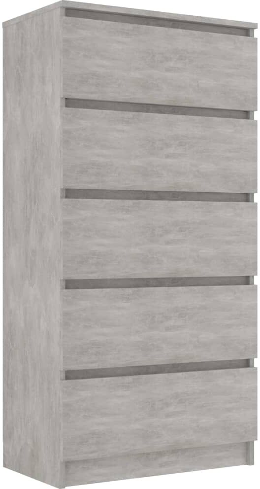 vidaxl credenza cassetti grigio cemento 60x35x121 cm legno multistrato