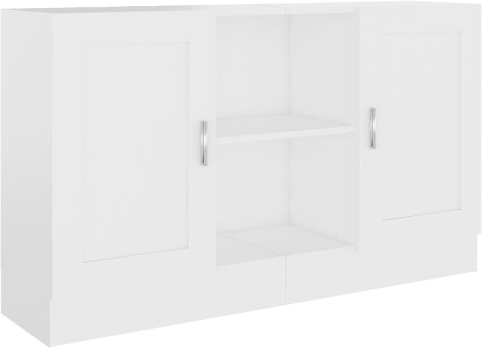 vidaxl credenza bianca 120x30,5x70 cm in legno multistrato