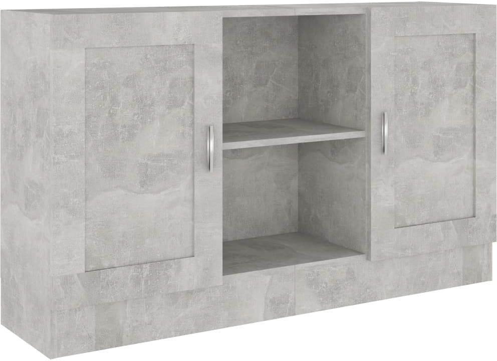 vidaxl credenza grigio cemento 120x30,5x70 cm in legno multistrato