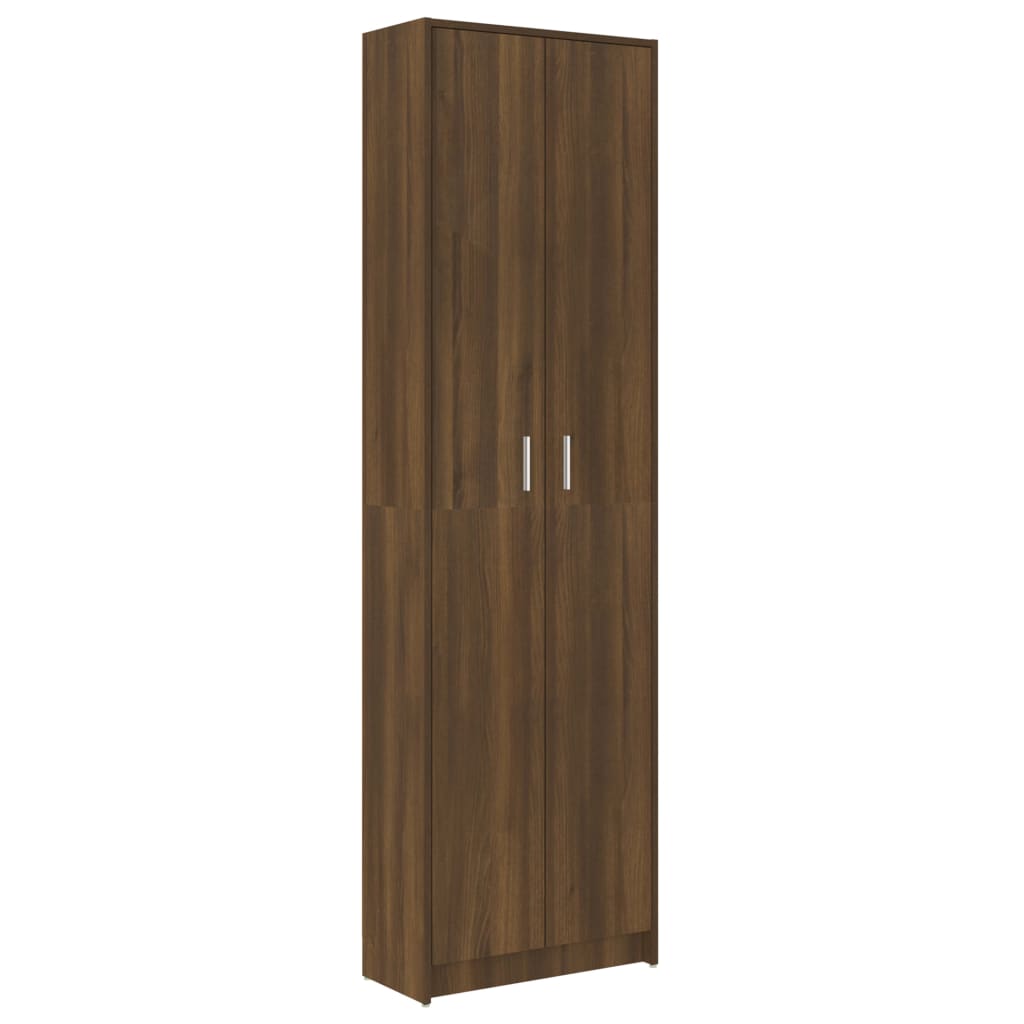 vidaxl armadio corridoio rovere marrone 55x25x189 cm legno multistrato