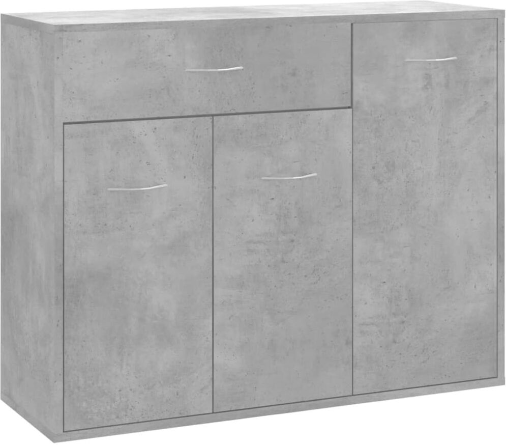 vidaXL Credenza Grigio Cemento 88x30x70 cm in Legno Multistrato