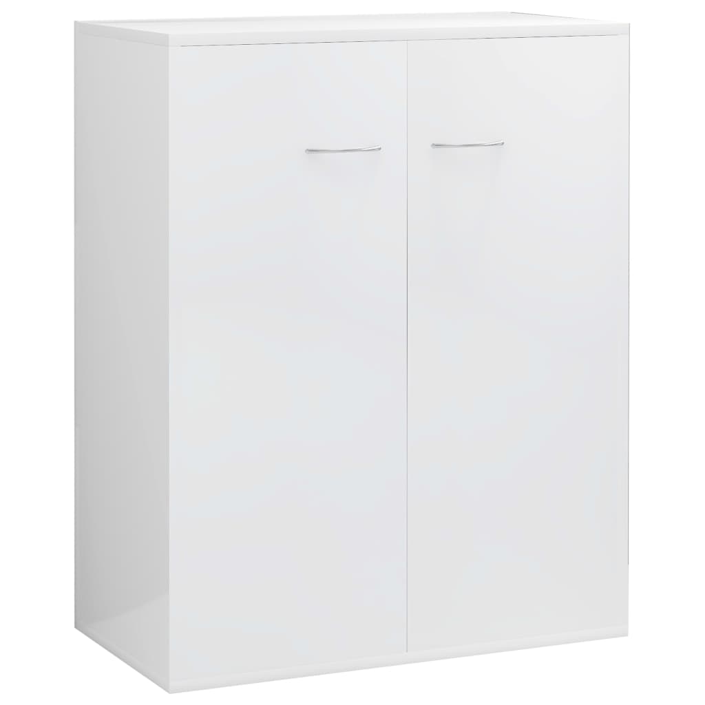 vidaXL Credenza Bianco Lucido 60x30x75 cm in Legno Multistrato