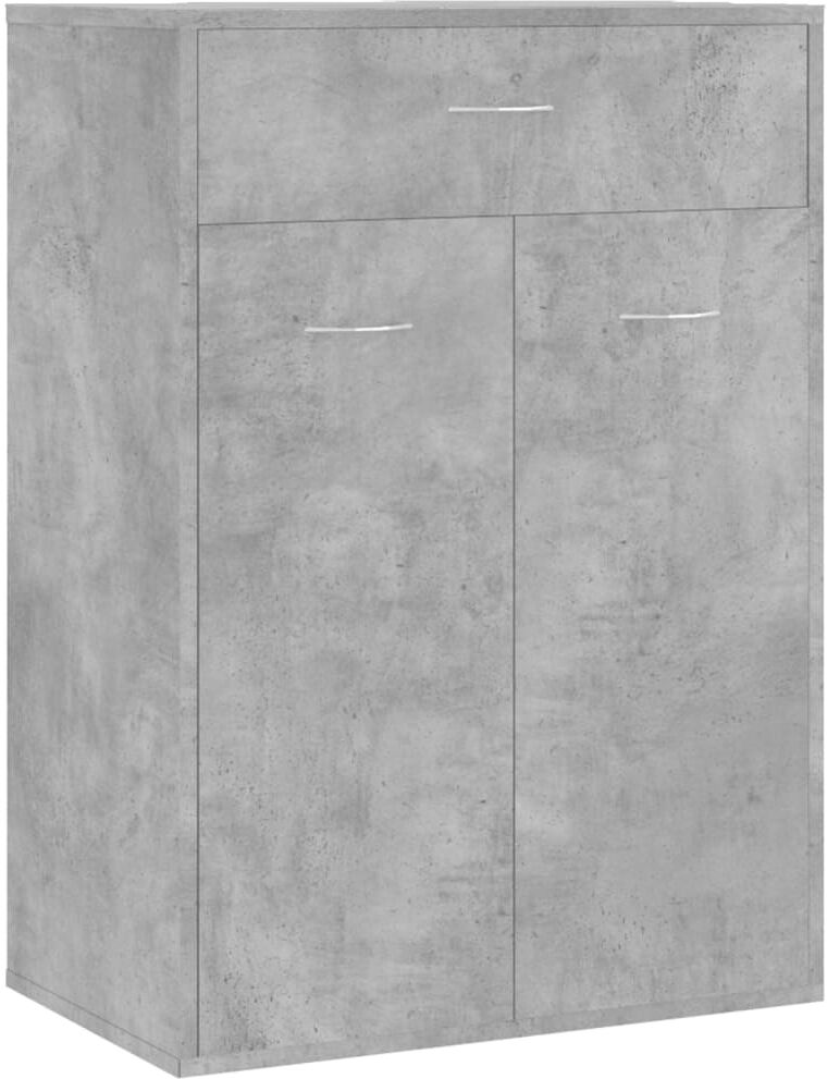 vidaXL Scarpiera Grigio Cemento 60x35x84 cm in Legno Multistrato