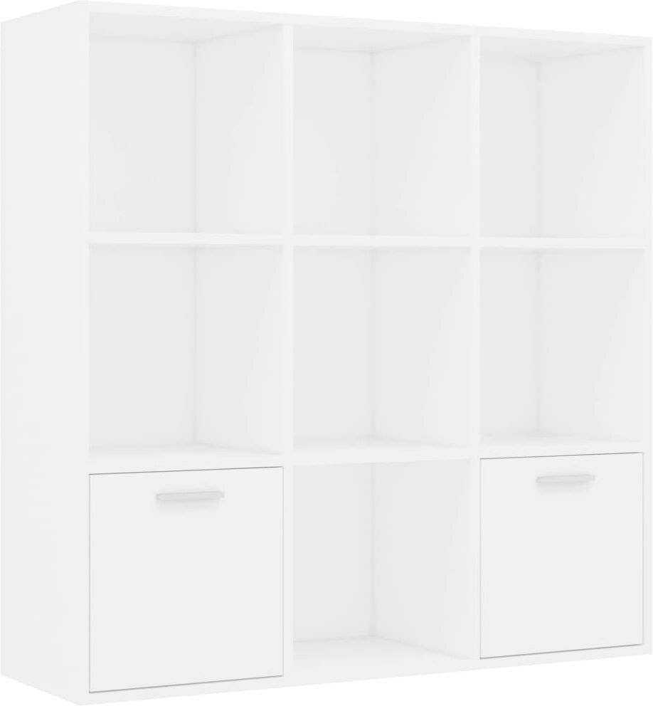 vidaXL Libreria Bianca 98x30x98 cm in Legno Multistrato