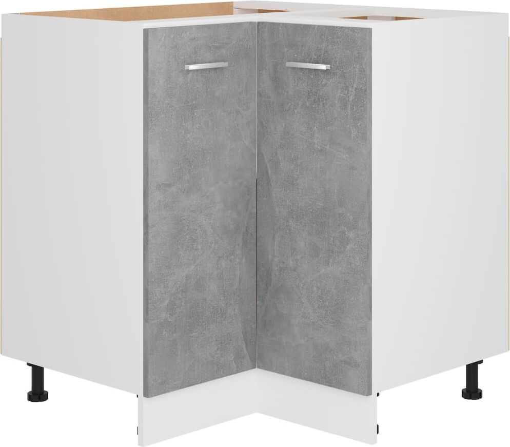 vidaXL Mobile Angolare Grigio Cemento 75,5x75,5x80,5 cm in Multistrato