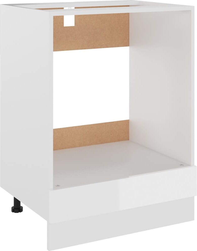 vidaXL Mobile per Forno Bianco Lucido 60x46x81,5 cm Legno Multistrato