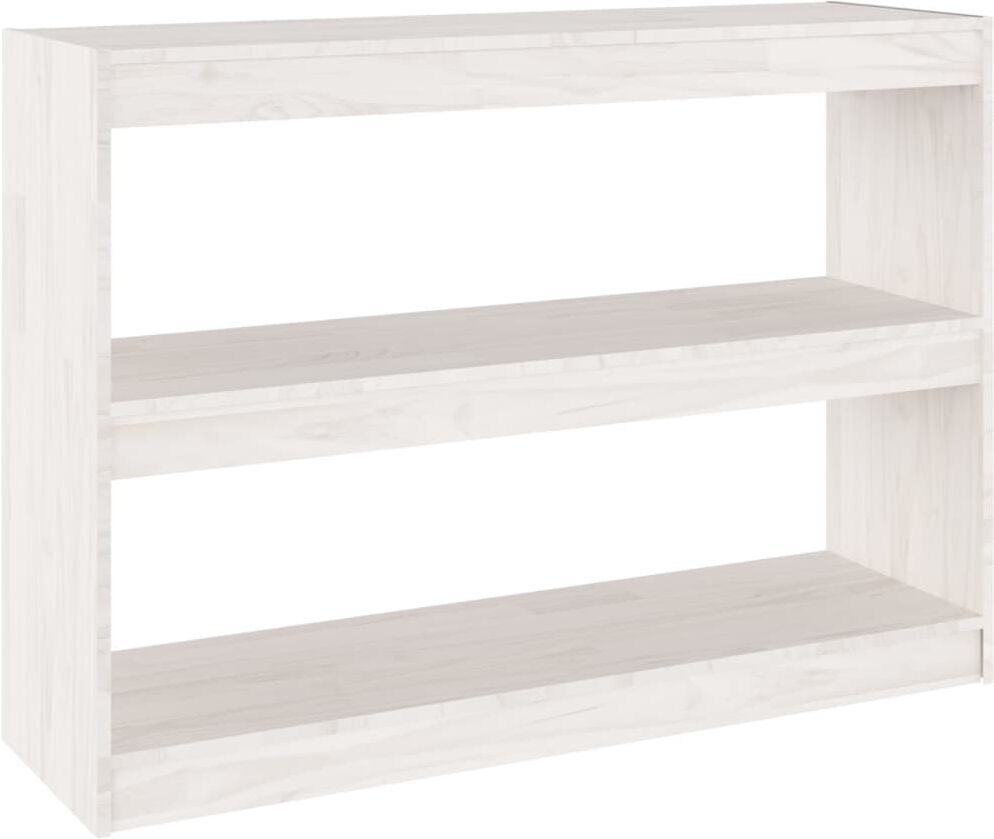 vidaXL Libreria/Divisorio Bianco 100x30x71,5 cm Legno Massello di Pino