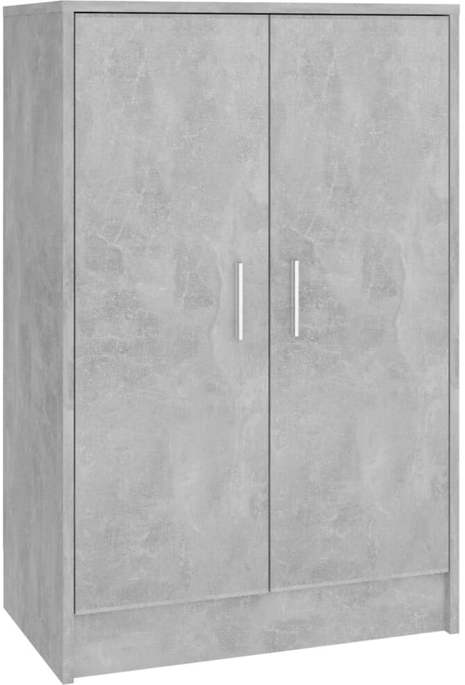 vidaXL Scarpiera Grigio Cemento 60x35x92 cm in Truciolato