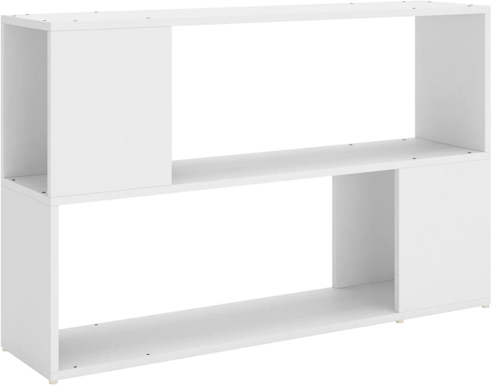 vidaXL Libreria Bianca 100x24x63 cm in Legno Multistrato