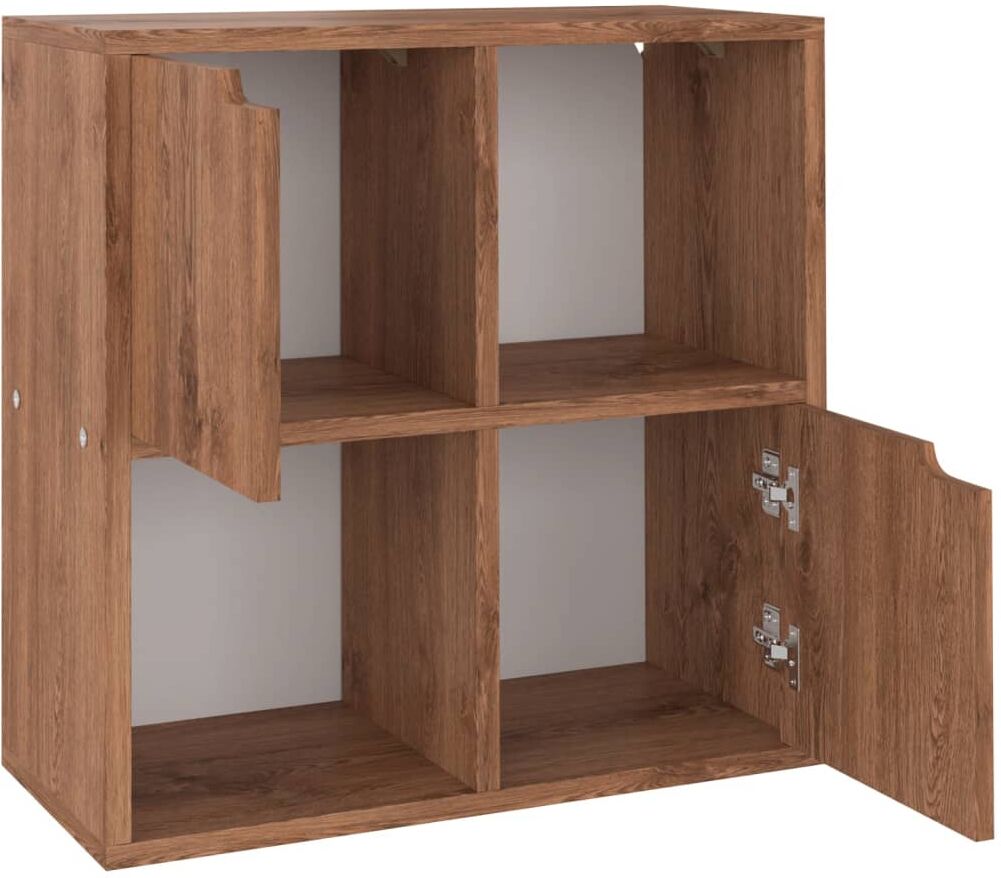 vidaXL Libreria Rovere Marrone 60x27,5x59,5 cm in Legno Multistrato