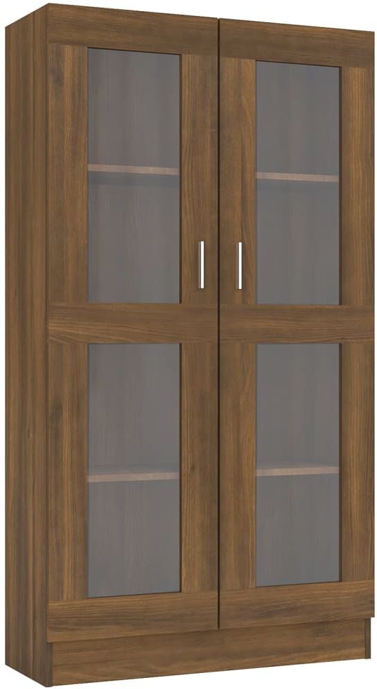 vidaXL Mobile Vetrina Rovere Marrone 82,5x30,5x150cm Legno Multistrato