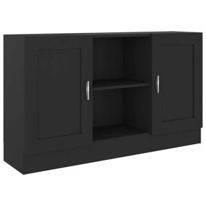 vidaXL Credenza Nera 120x30,5x70 cm in Legno Multistrato