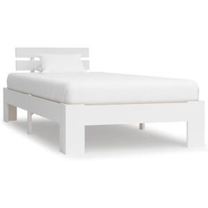 vidaXL Giroletto Bianco in Legno Massello di Pino 90x200 cm