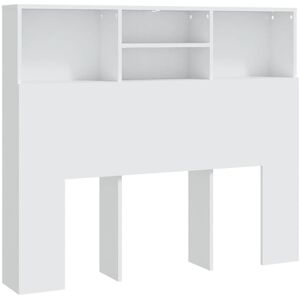 vidaXL Testiera con Contenitore Bianco 120x19x103,5 cm