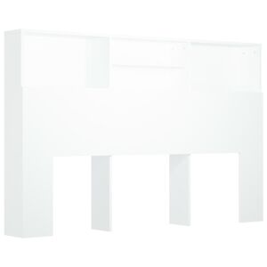 vidaXL Testiera con Contenitore Bianco 160x19x103,5 cm