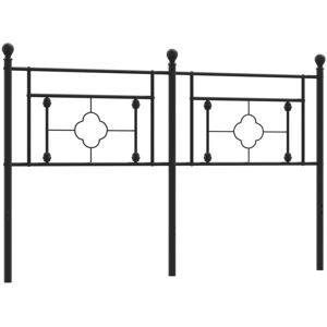 vidaXL Testiera in Metallo Nero 160 cm