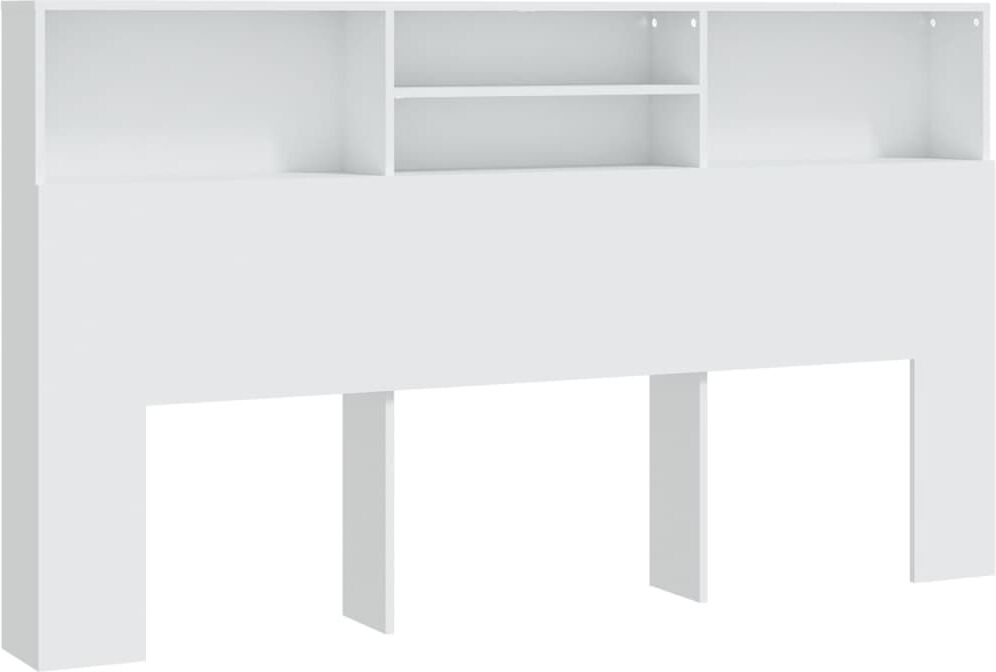 vidaxl testiera con contenitore bianco 180x19x103,5 cm