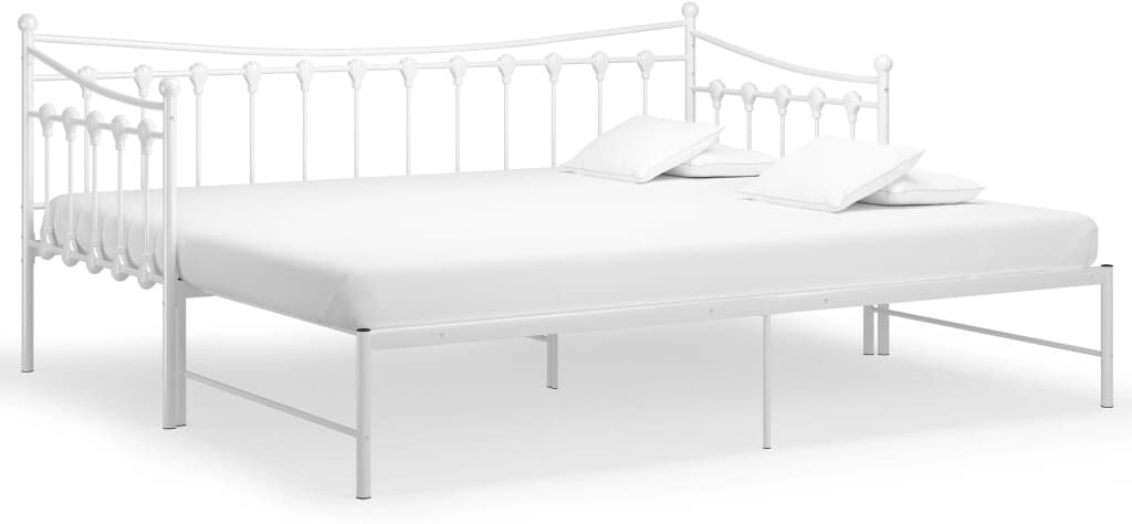 vidaXL Telaio Divano Letto Estraibile Bianco in Metallo 90x200 cm