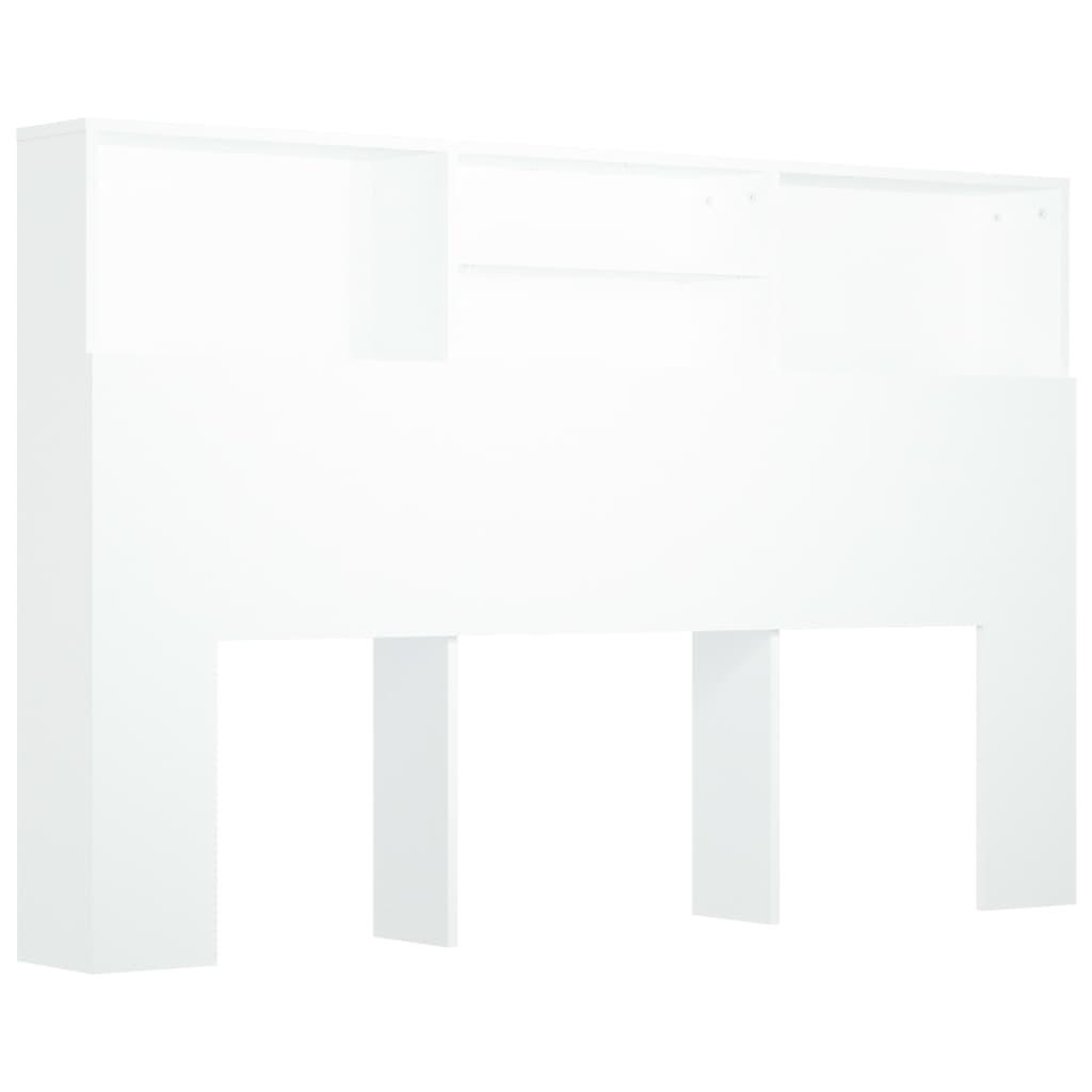 vidaXL Testiera con Contenitore Bianco 160x19x103,5 cm