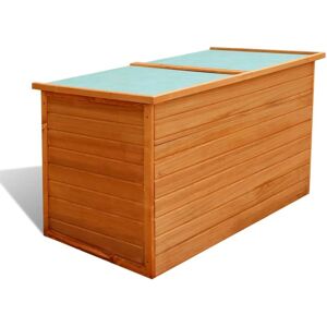 vidaXL Baule da Giardino 126x72x72 cm in Legno