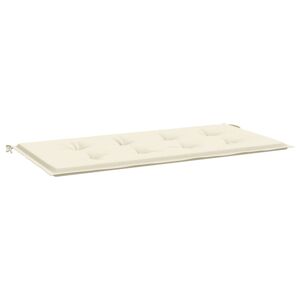 vidaXL Cuscino per Panca Crema 120x50x3 cm in Tessuto Oxford