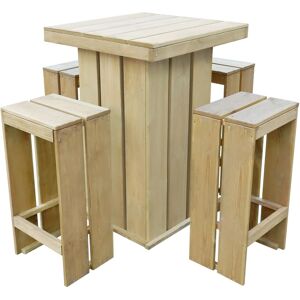 vidaXL Set da Pranzo da Giardino 5 pz in Legno di Pino Impregnato