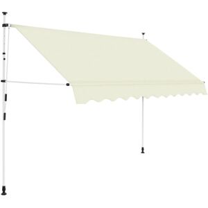 vidaXL Tenda da Sole Retrattile Manuale 250 cm Crema