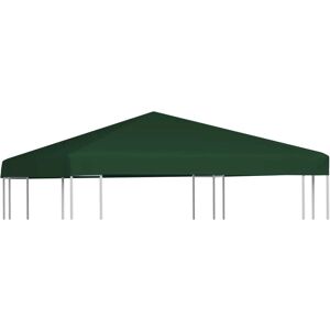 vidaXL Copertura Superiore per Gazebo 310 g/m² 3x3 m Verde