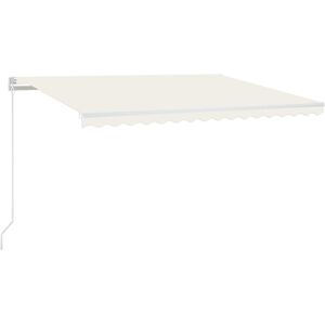 vidaXL Tenda da Sole Retrattile Manuale 400x350 cm Crema