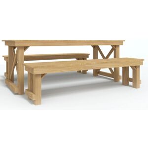 vidaXL Set da Pranzo da Giardino 3 pz in Legno di Pino Impregnato