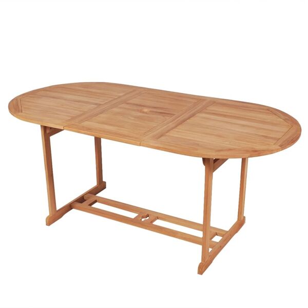vidaxl tavolo da giardino 180x90x75 cm in massello di teak