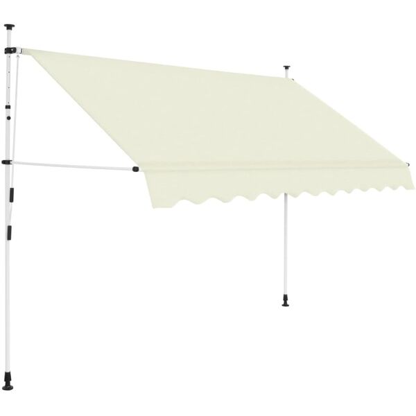 vidaxl tenda da sole retrattile manuale 300 cm crema