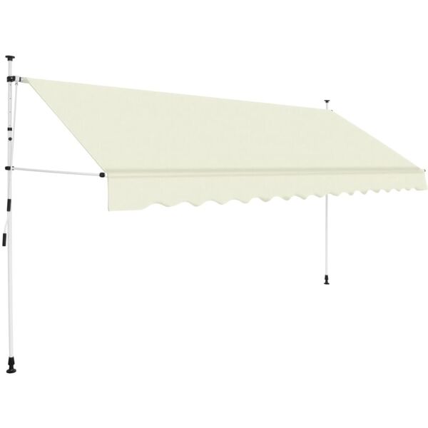 vidaxl tenda da sole retrattile manuale 350 cm crema